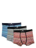 Paul Smith boxer en coton biologique à rayures - Bleu