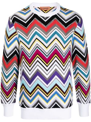 Missoni sweat à motif zig-zag - Noir
