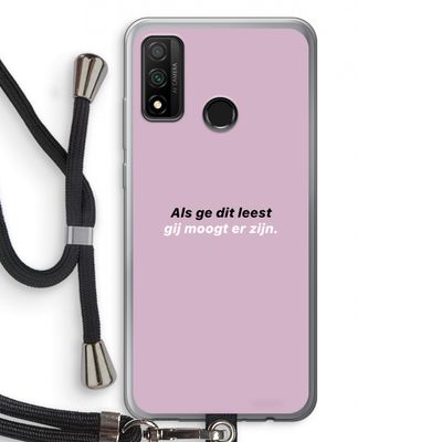 gij moogt er zijn: Huawei P Smart (2020) Transparant Hoesje met koord