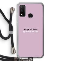 gij moogt er zijn: Huawei P Smart (2020) Transparant Hoesje met koord