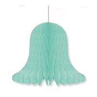 1x Kerstversiering mintgroene kerstklokken lampionnen 30 cm