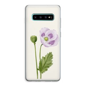 Purple poppy: Samsung Galaxy S10 Plus Transparant Hoesje