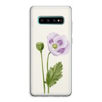 Purple poppy: Samsung Galaxy S10 Plus Transparant Hoesje