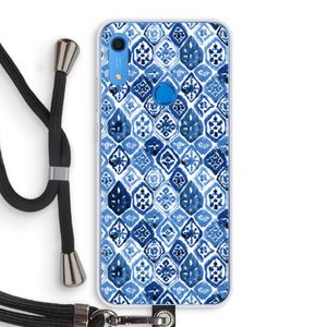 Blauw motief: Huawei Y6s Transparant Hoesje met koord