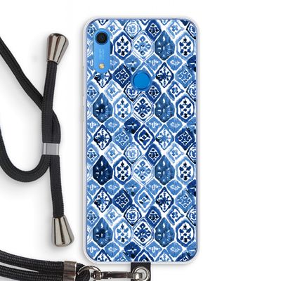 Blauw motief: Huawei Y6s Transparant Hoesje met koord