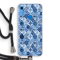 Blauw motief: Huawei Y6s Transparant Hoesje met koord Blauw motief: Huawei Y6s Transparant Hoesje met koord