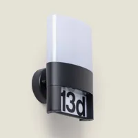 Buitenlamp met huisnummer 10W led metaal