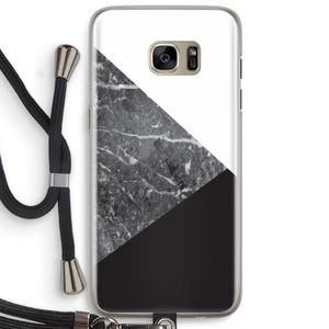 Combinatie marmer: Samsung Galaxy S7 Edge Transparant Hoesje met koord