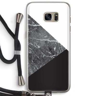 Combinatie marmer: Samsung Galaxy S7 Edge Transparant Hoesje met koord
