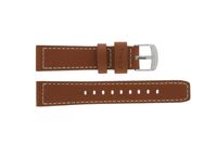 Timex horlogeband PW2P84000 Leder Bruin 20mm + wit stiksel