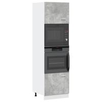 Magnetronkast Lyon 60x57x207 cm bewerkt hout betongrijs