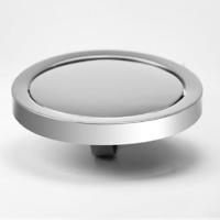 Embedded type RVS Swing cover Flip keuken countertop prullenmand kan deksel Cap grootte: ronde spiegel 24 5 cm diameter (zilver)
