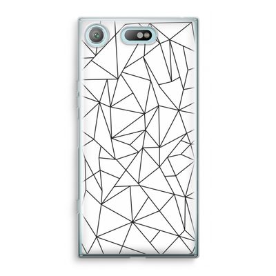 Geometrische lijnen zwart: Sony Xperia XZ1 Compact Transparant Hoesje