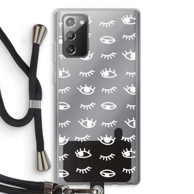 Eye pattern #3: Samsung Galaxy Note 20 / Note 20 5G Transparant Hoesje met koord