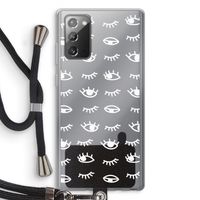 Eye pattern #3: Samsung Galaxy Note 20 / Note 20 5G Transparant Hoesje met koord