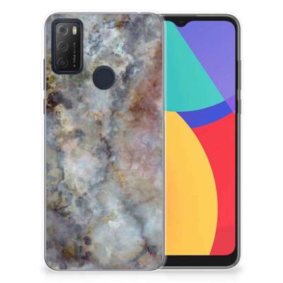 Alcatel 1S (2021) | TPU | Siliconen hoesje | Marmer Grijs