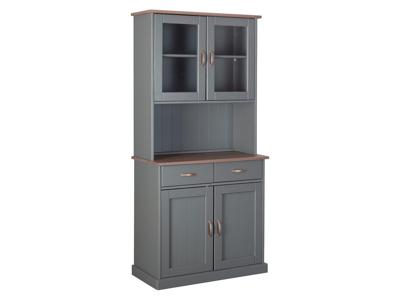 Inter Link Kast (Met 2 lades en 4 draaideuren, grijs, sepia/bruin)