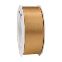 1x Luxe hobby/decoratie bronzen satijnen sierlinten breed 4 cm/40 mm x 25 meter