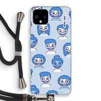 Gezichtjes: Pixel 4 Transparant Hoesje met koord
