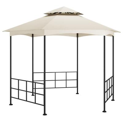 Prieel met zijwanden 3,1x2,7 m crmekleurig