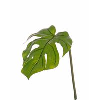 Kunstplant Monstera bladgroen tak 55 cm - thumbnail