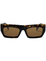 Palm Angels Eyewear lunettes de soleil Empire à monture rectangulaire - Marron