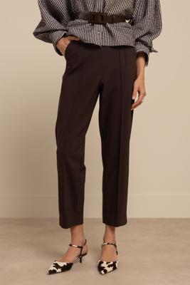 Studio Anneloes Roisin Bonded Trousers 13560 Broek 8700 Espresso
