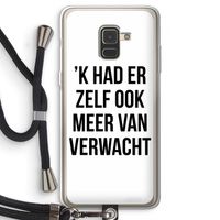Meer verwacht: Samsung Galaxy A8 (2018) Transparant Hoesje met koord