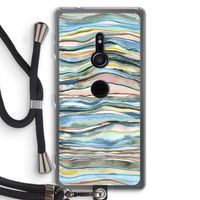 Watercolor Agate: Sony Xperia XZ2 Transparant Hoesje met koord