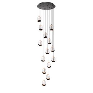 Highlight HanglampClear Egg zwart 14-lichts - H5454.20