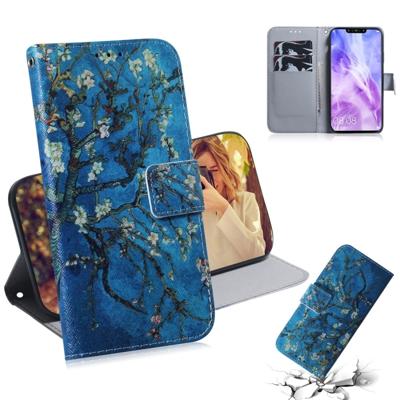 Abrikoos bloem patroon gekleurde tekening horizontale Flip lederen case voor Huawei Nova 3 met houder & card slots & portemonnee