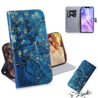 Abrikoos bloem patroon gekleurde tekening horizontale Flip lederen case voor Huawei Nova 3 met houder & card slots & portemonnee