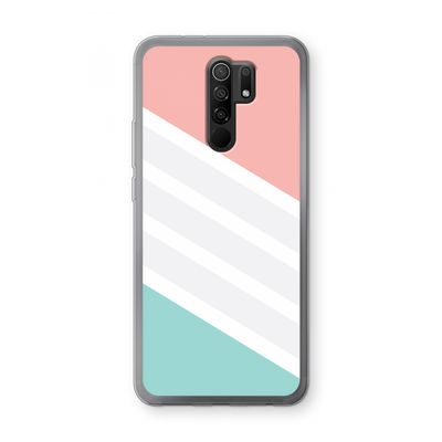 Strepen pastel: Xiaomi Redmi 9 Transparant Hoesje