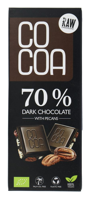 Cocoa 70% Dark Chocolate Pecan Reep