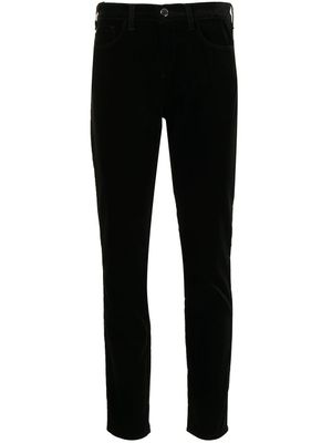 Emporio Armani jean slim à taille mi-haute - Noir
