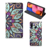 Samsung Galaxy A20s Smart Cover Purple Flower