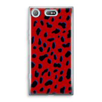 Red Leopard: Sony Xperia XZ1 Compact Transparant Hoesje