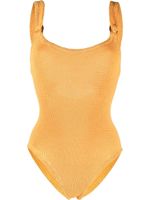 Hunza G maillot de bain Domino à effet froissé - Orange