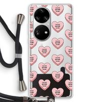 Chicks before dicks: Huawei P50 Pro Transparant Hoesje met koord