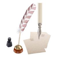 Harry Potter Replica Hogwarts Writing Quill with Hogwarts Headed Paper 31 cm - thumbnail