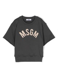 MSGM Kids sweat à logo imprimé - Gris