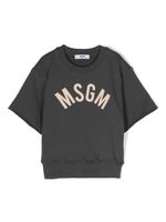 MSGM Kids sweat à logo imprimé - Gris - thumbnail