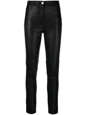 Blanca Vita pantalon skinny en cuir artificiel - Noir