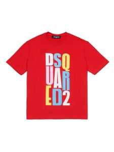 DSQUARED2 KIDS t-shirt en coton à logo imprimé - Rouge