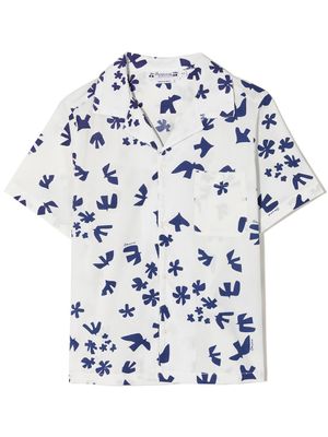 Bonpoint chemise à fleurs - Blanc