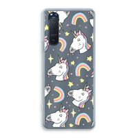 Rainbow Unicorn: Sony Xperia 5 II Transparant Hoesje