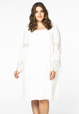Yoek Jurk met kanten details | Wit | Maat 58/60