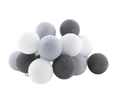 Cotton Ball Lights Buitenlichtslinger Gris Extension Kit