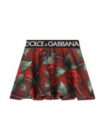 Dolce & Gabbana Kids jupe à motif tartan - Rouge