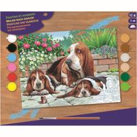 Basic Schilderen op nummer basset honden